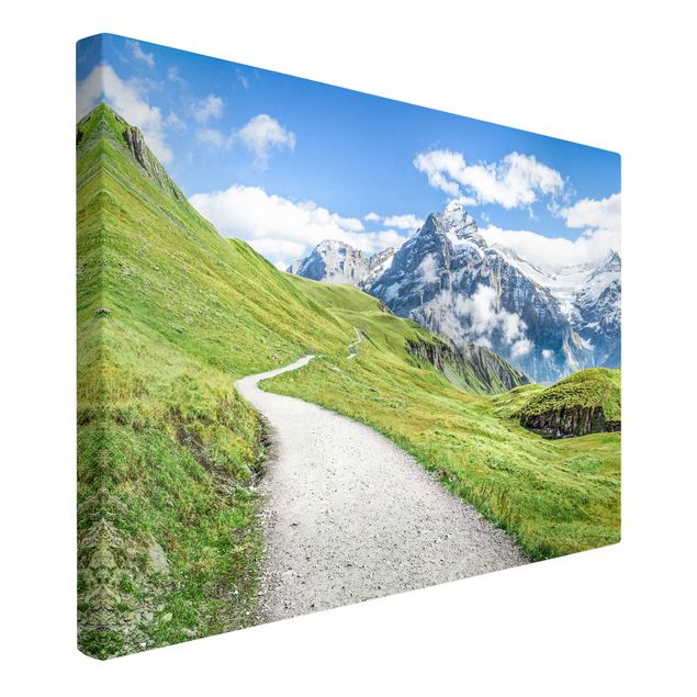 Leinwand Kunstdruck Grindelwald Panorama
