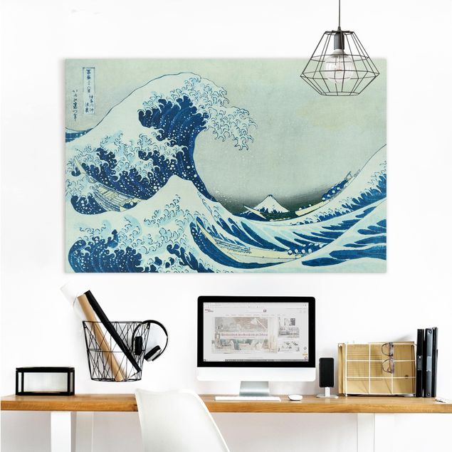 Bild auf Leinwand Katsushika Hokusai Katsushika Hokusai - Die grosse Welle von Kanagawa
