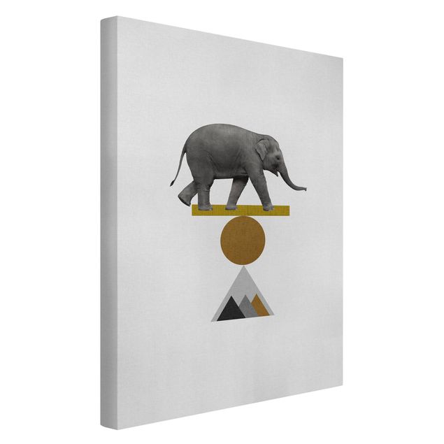 Schöne Wandbilder Balancekunst Elefant