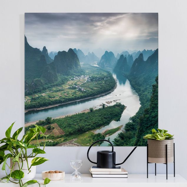 Wandbilder XXL Talblick über den Li-Fluss