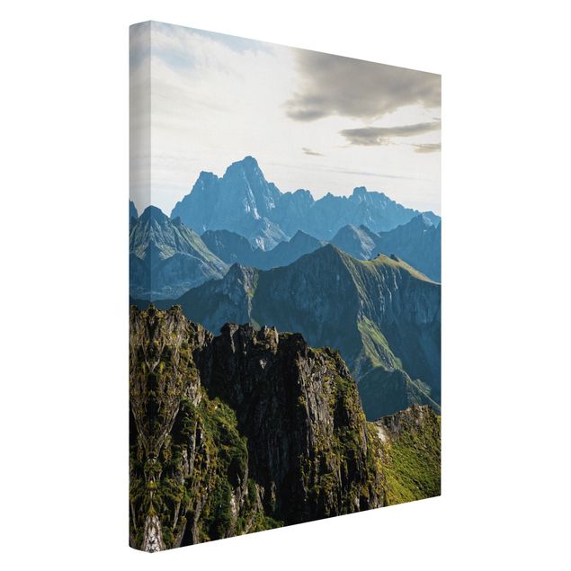 Leinwand Kunstdruck Berge auf den Lofoten