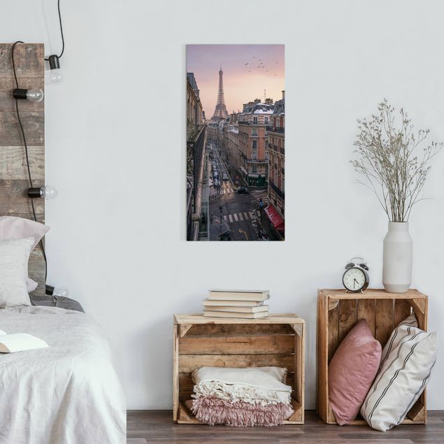 Kunstdrucke auf Leinwand Eiffelturm bei Sonnenuntergang
