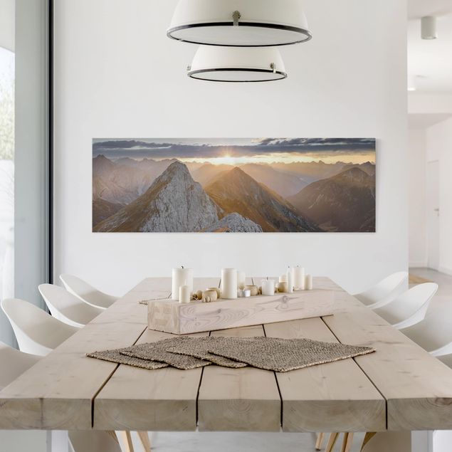 Moderne Leinwandbilder Wohnzimmer Lechtaler Alpen