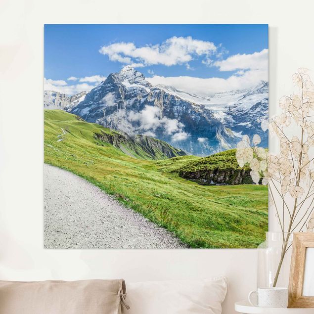 Leinwand Bilder XXL Grindelwald Panorama