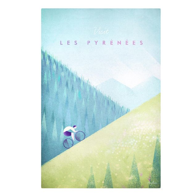 Retro Wandbilder Reiseposter - Die Pyrenäen