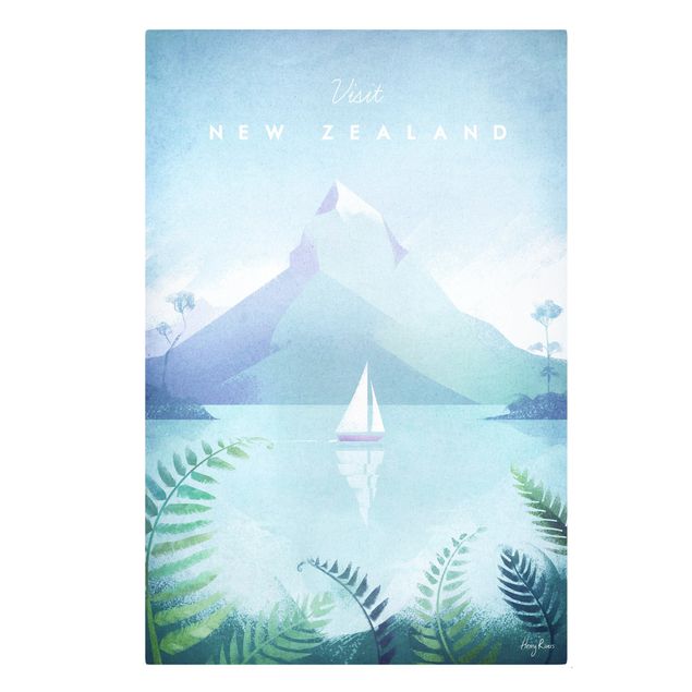 Leinwand Kunstdruck Reiseposter - Neuseeland