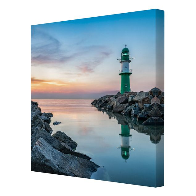 Kunstdrucke auf Leinwand Sunset at the Lighthouse