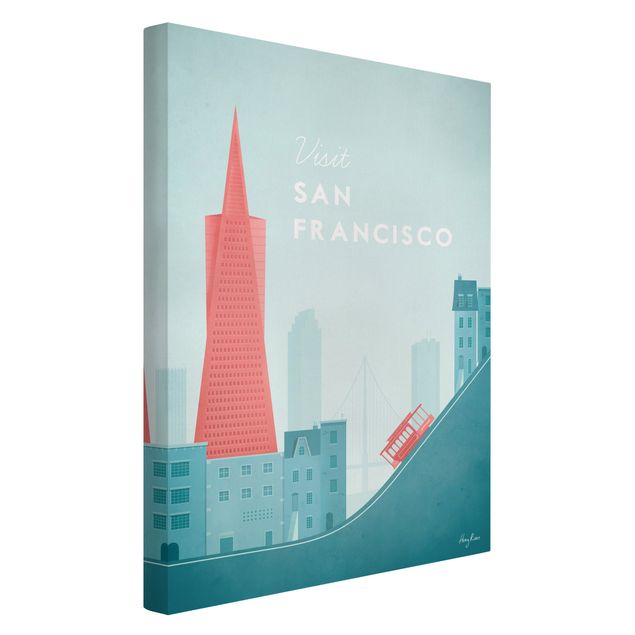 Wandbilder Skyline Reiseposter - San Francisco