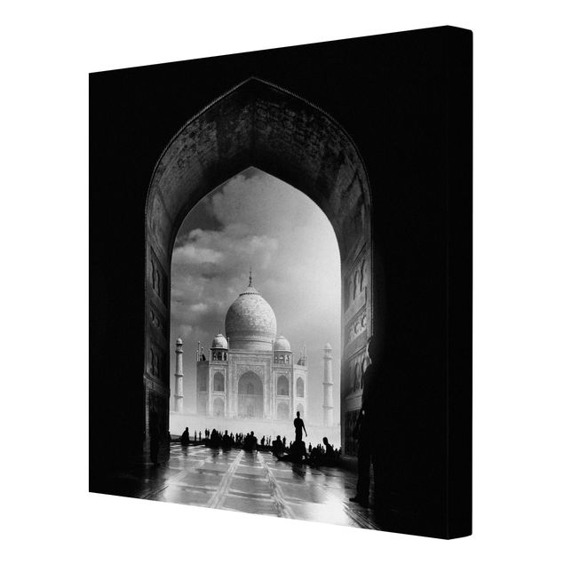 Leinwandbild - Das Tor zum Taj Mahal - Quadrat 1:1