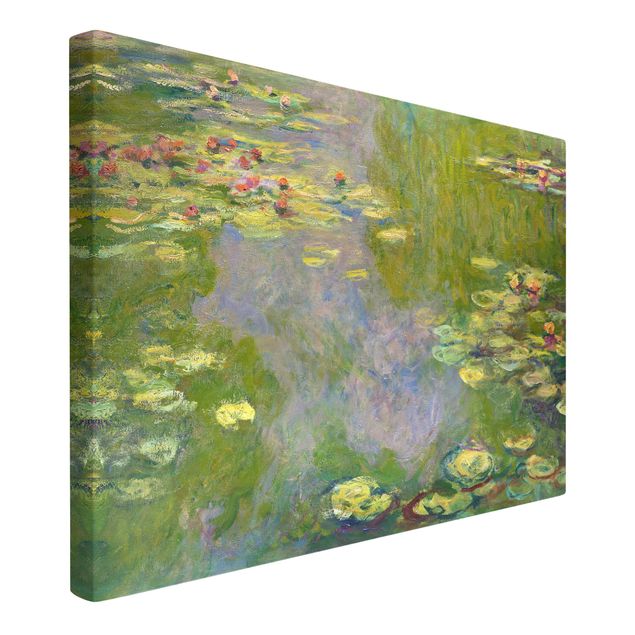 Leinwandbild Kunstdruck Claude Monet - Grüne Seerosen