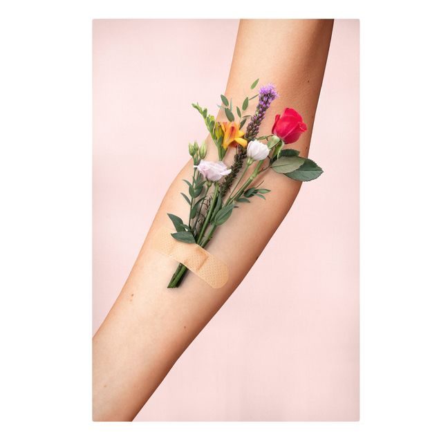 Bilder auf Leinwand Arm mit Blumen