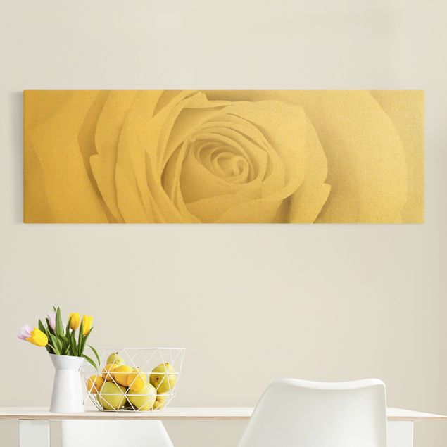 Moderne Leinwandbilder Wohnzimmer Pretty White Rose