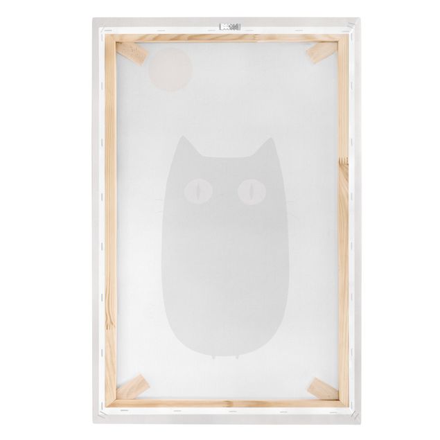 Leinwandbilder Wohnzimmer modern Schwarze Katze Illustration