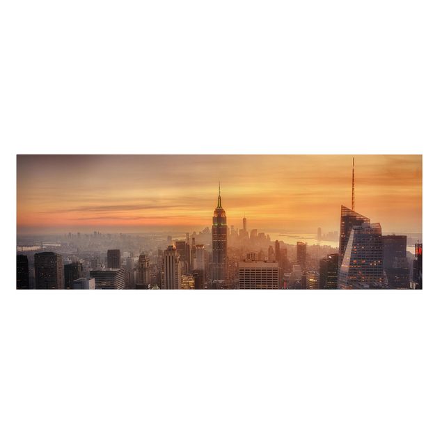 Bilder für die Wand Manhattan Skyline Abendstimmung