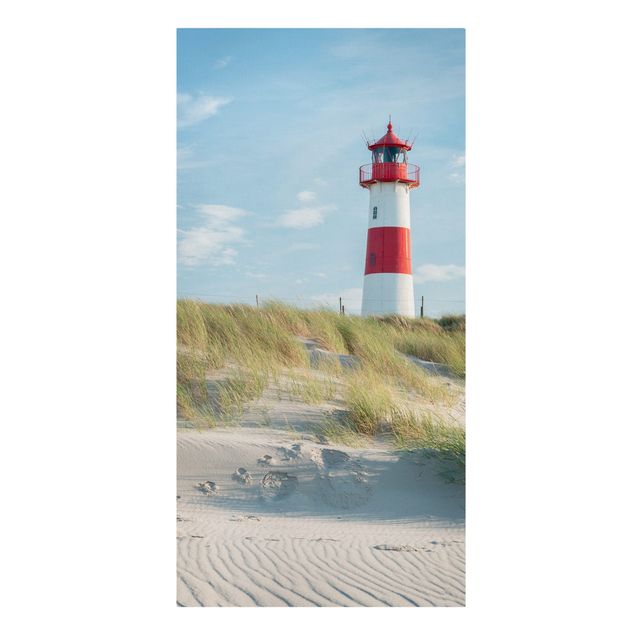 Leinwandbild Kunstdruck Leuchtturm an der Nordsee
