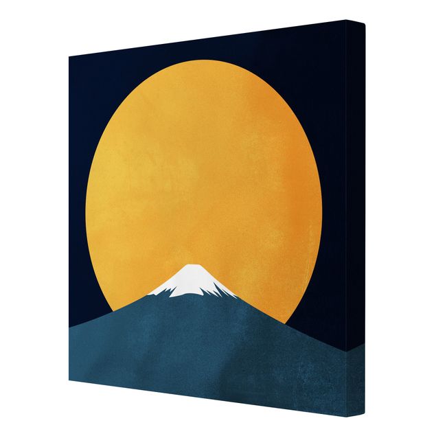 Wandbilder Sonne, Mond und Berge
