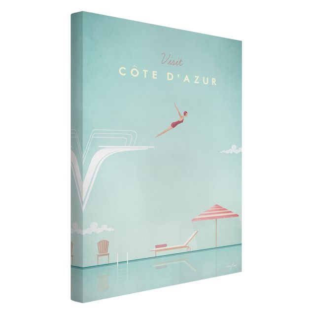 Kunstdrucke auf Leinwand Reiseposter - Côte d´Azur