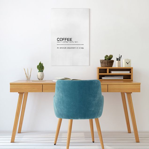 Leinwandbild Kunstdruck Definition Coffee Attitude