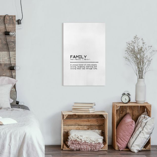 Leinwand Kunstdruck Definition Family Unique