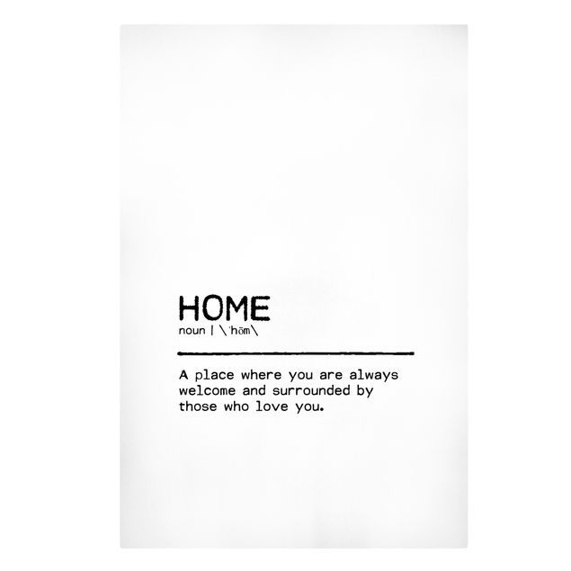 Bilder auf Leinwand Definition Home Welcome