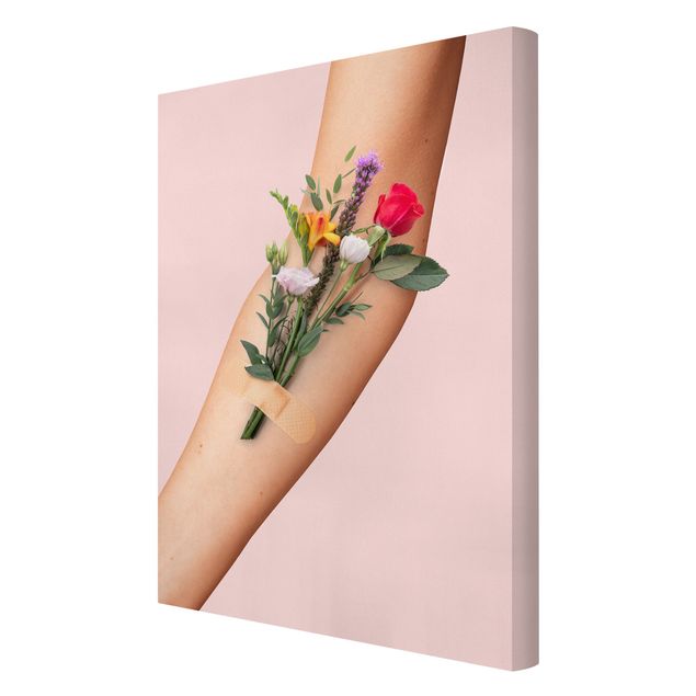 Bilder auf Leinwand Arm mit Blumen