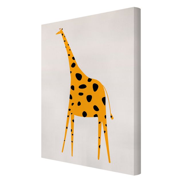 Schöne Wandbilder Gelbe Giraffe