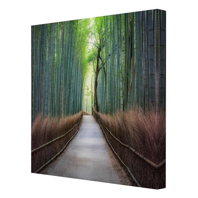 Leinwandbilder Wohnzimmer modern Der Weg durch den Bambus