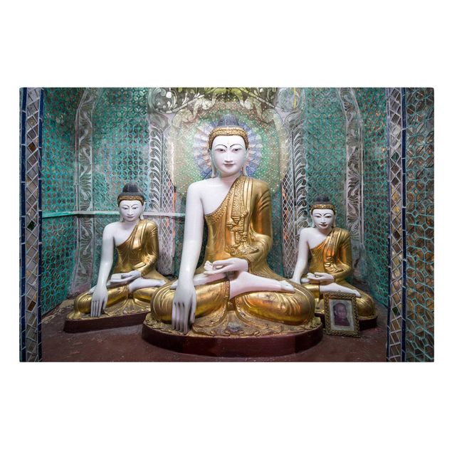 Leinwandbilder Wohnzimmer modern Buddha Statuen