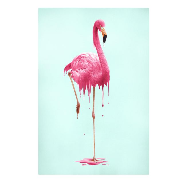 Leinwandbilder Tier Schmelzender Flamingo