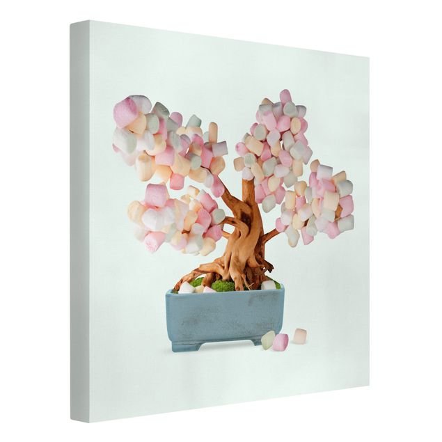 Schöne Wandbilder Bonsai mit Marshmallows