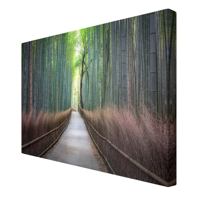 Wandbilder Wohnzimmer modern Der Weg durch den Bambus