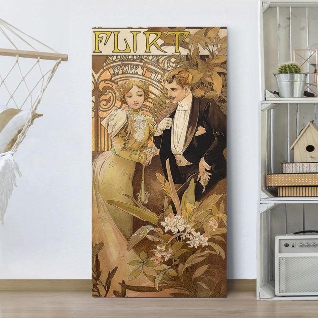 Wandbilder XXL Alfons Mucha - Werbeplakat für Flirt Biscuits