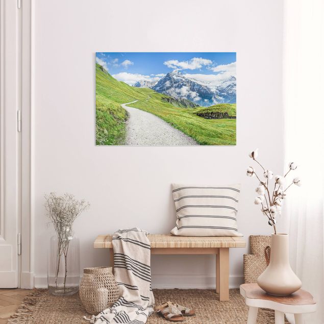 Leinwand Berge Grindelwald Panorama
