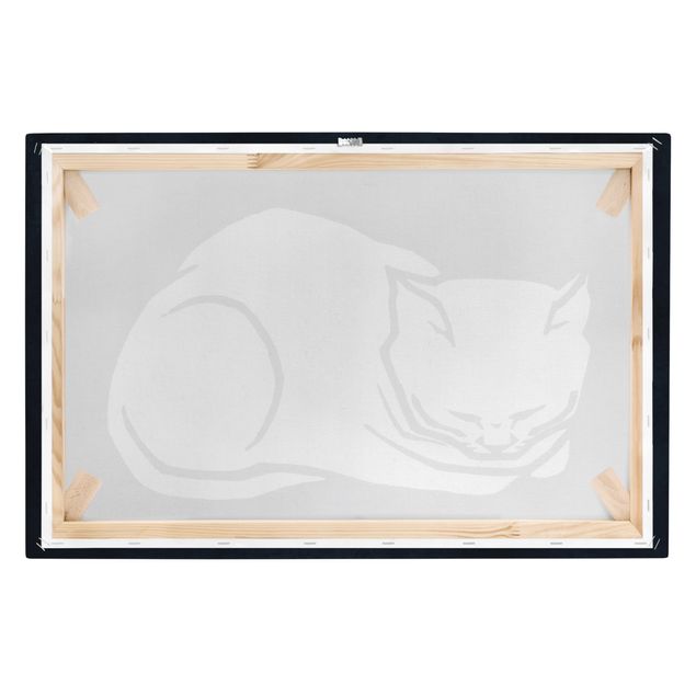 Leinwandbilder Wohnzimmer modern Schlafende Katze Illustration