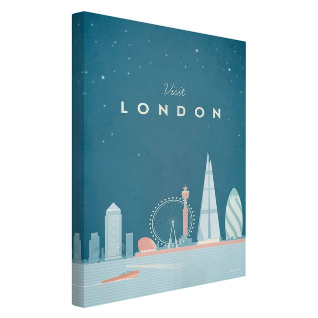 Leinwandbild Vintage Reiseposter - London