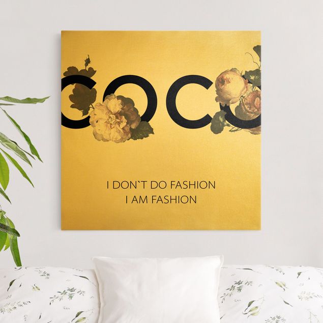 Leinwand Bilder XXL COCO - I don´t do fashion Rosen