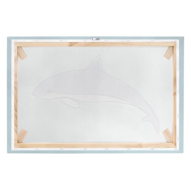 Leinwandbilder Delfin Line Art
