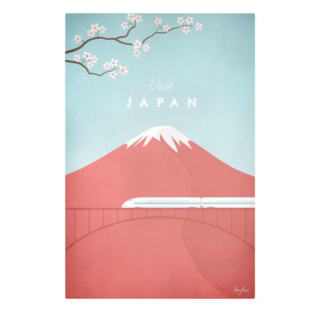 Kunstdrucke auf Leinwand Reiseposter - Japan