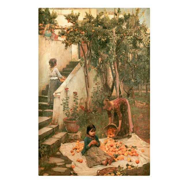 Wandbilder John William Waterhouse - Die Orangenpflücker