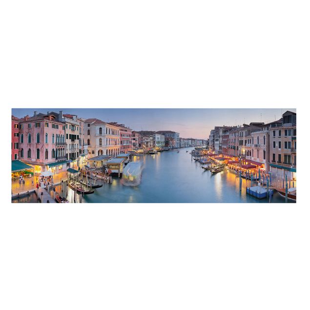 Schöne Wandbilder Abendstimmung auf Canal Grande in Venedig