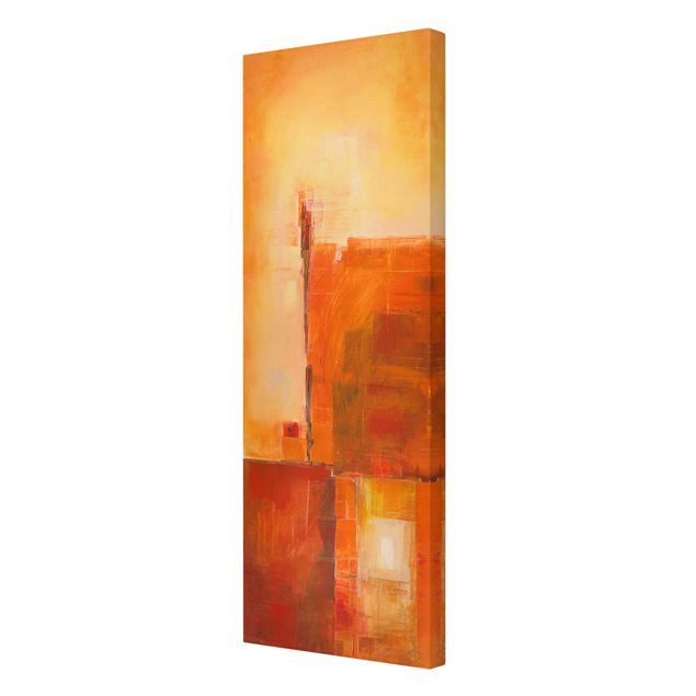 Wandbilder Wohnzimmer modern Abstrakt Orange Braun