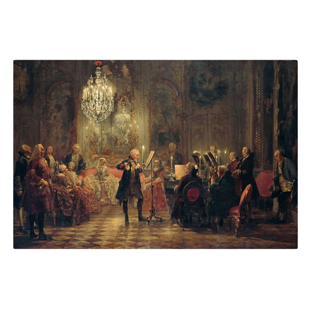 Wandbilder Adolph von Menzel - Flötenkonzert