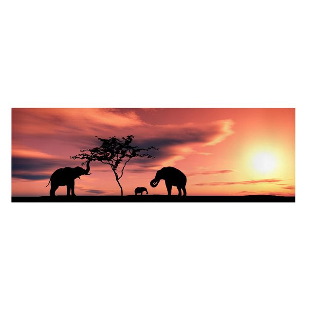 Wandbilder Tiere African Elefant Family