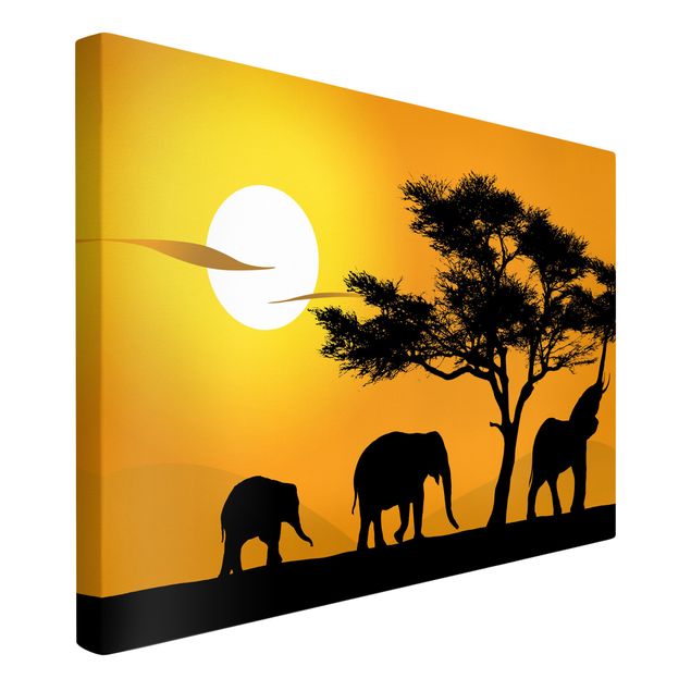 Leinwandbilder Elefanten African Elefant Walk