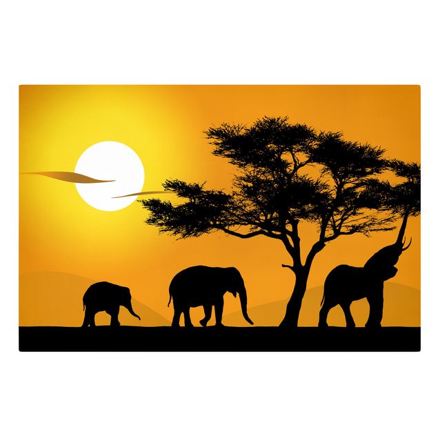 Wandbilder Tiere African Elefant Walk