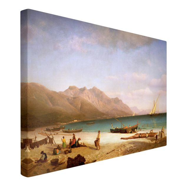 Wandbilder Natur Albert Bierstadt - Der Golf von Salerno