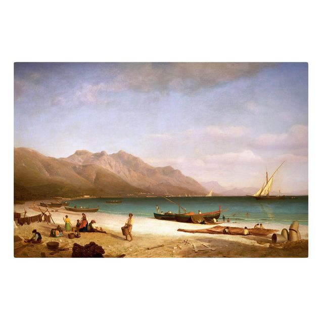 Leinwandbilder Strand und Meer Albert Bierstadt - Der Golf von Salerno