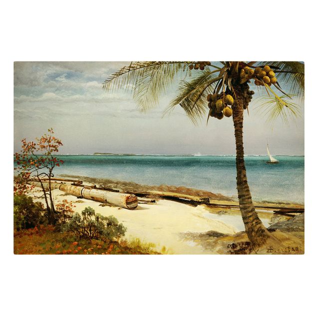 Kunstdrucke auf Leinwand Albert Bierstadt - Küste in den Tropen