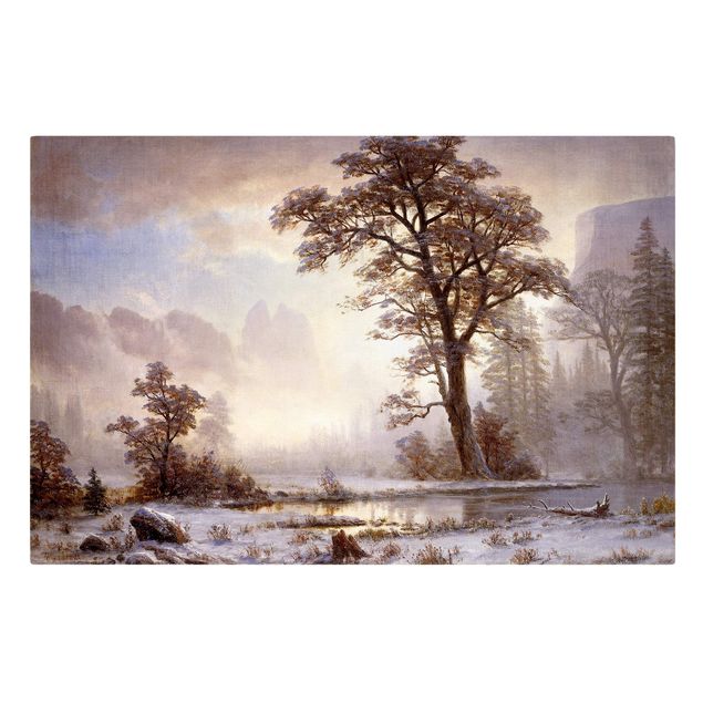 Wandbilder Wald Albert Bierstadt - Yosemite Valley bei Schneefall