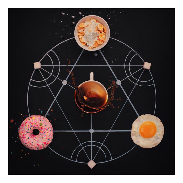Leinwandbild - Alchemie des Frühstücks - Quadrat 1:1